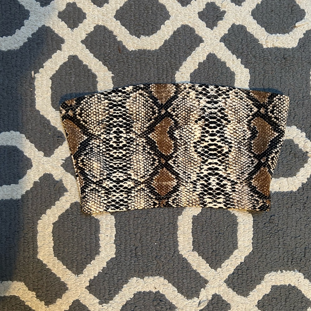Snake Print Bandeau Top